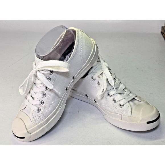 Converse Jack Purcell Men's Sneakers Size 4.5 Women's Size 6 White Canvas Shoes